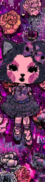 Free kawaii cats bookmark featuring a standing cat wearing different colored shoes